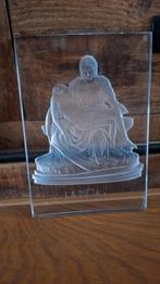 Oude glazen ornament, met afbeelding  La Pieta, zie foto's, Antiek en Kunst, Antiek | Religie, Ophalen of Verzenden
