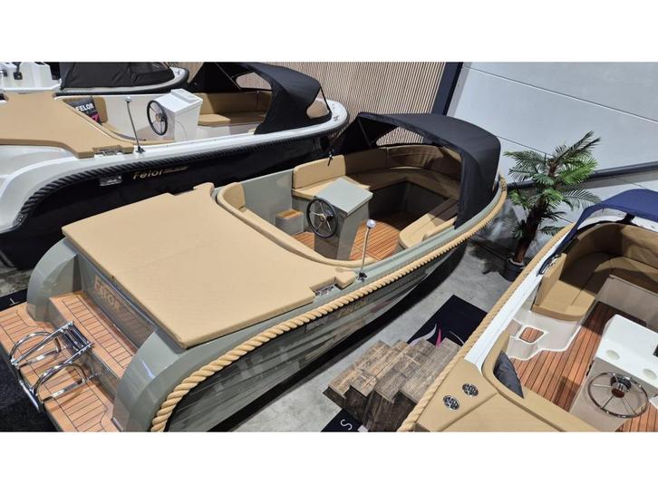 NIEUW! FELOR 590 TENDER MET 15PK BOM VOL OPTIES, Watersport en Boten, Sloepen, Nieuw, 3 tot 6 meter, Buitenboordmotor, Benzine