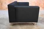 ZGANieuw zwarte stoffen Rolf Benz Linea design bank, Design, 150 tot 200 cm, Tweepersoons, 75 tot 100 cm