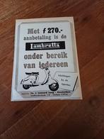Advertentie van Lambretta scooter 6 1954, Verzamelen, Ophalen of Verzenden, Gebruikt, Overige typen