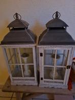 Lantaarns incl. kaarsenhouder, Ophalen, Gebruikt, 50 tot 75 cm, Wit