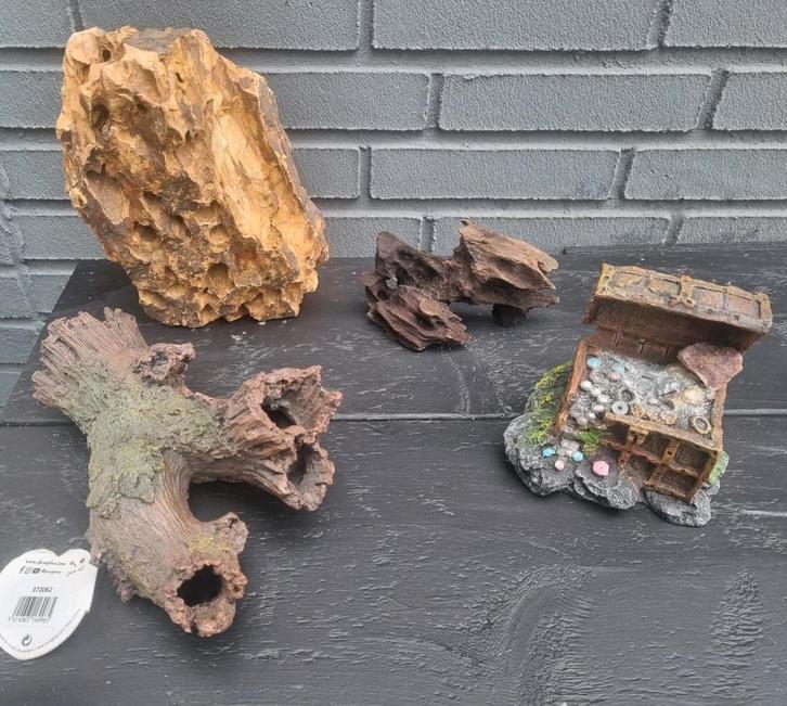Aquarium inrichting diversen ornamenten nieuw aquascaping, Dieren en Toebehoren, Vissen | Aquaria en Toebehoren, Nieuw, Plant(en), Steen of Hout