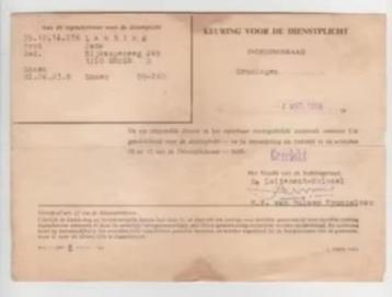 Keuring Dienstplicht Emmen Lanting Van Dulmen Krumpelman '58 beschikbaar voor biedingen