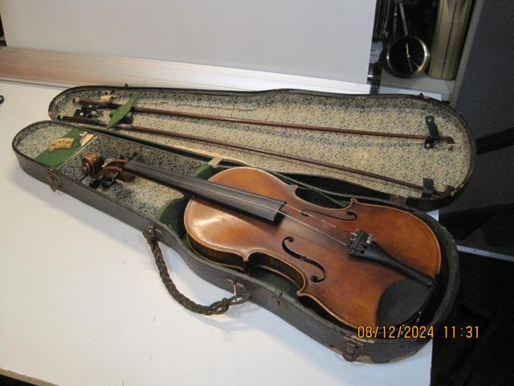 antieke duitse viool opknapper (323), Muziek en Instrumenten, Strijkinstrumenten | Violen en Altviolen, Gebruikt, 4/4-viool, Met koffer