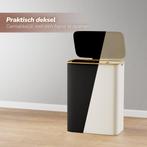 Wasmand 3 Vakken 140L met Deksel-573775cm Beige, Huis en Inrichting, Badkamer | Badtextiel en Accessoires, Ophalen, Nieuw, Beige