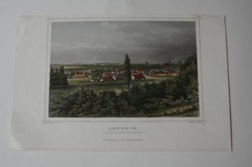 ARNHEM Stadsgezicht 1858 Mooie Staalgravure handgekleurd G67 beschikbaar voor biedingen