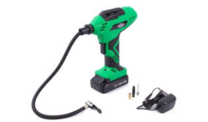 Accu compressor, NU € 34,99, 10 bar, 12 V, 1.3 Ah, Doe-het-zelf en Verbouw, Compressors, Nieuw, Minder dan 6 bar, Minder dan 25 liter