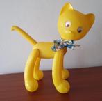Vintage jaren 70 kat Minka DDR geel plastic, Verzamelen, Ophalen of Verzenden, Huis en Inrichting