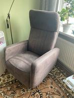 Grijze/bruine relaxfauteuil met draaifunctie, Ophalen, Gebruikt, Minder dan 75 cm, 75 tot 100 cm