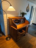 Antiek eiken houten bureau met rolluik, Antiek en Kunst, Ophalen of Verzenden