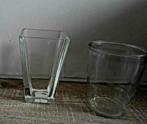 2 glazen vazen, Minder dan 50 cm, Nieuw, Glas, Ophalen of Verzenden