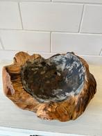 Teak schaal, Ophalen, Zo goed als nieuw, Rond, Hout