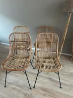 Rieten stoelen, Huis en Inrichting, Stoelen, Ophalen, Zo goed als nieuw, Bruin, Vier