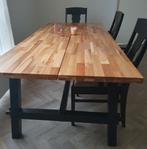 dining table and 4 chairs, Ophalen, 200 cm of meer, 50 tot 100 cm, Zo goed als nieuw