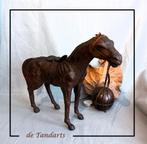 Antiek Leren Paard – 29 cm hoog, Antiek en Kunst, Ophalen of Verzenden