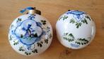 Kerstballen porselein Delft blauw ornamenten handgeschilden, Antiek en Kunst, Ophalen of Verzenden