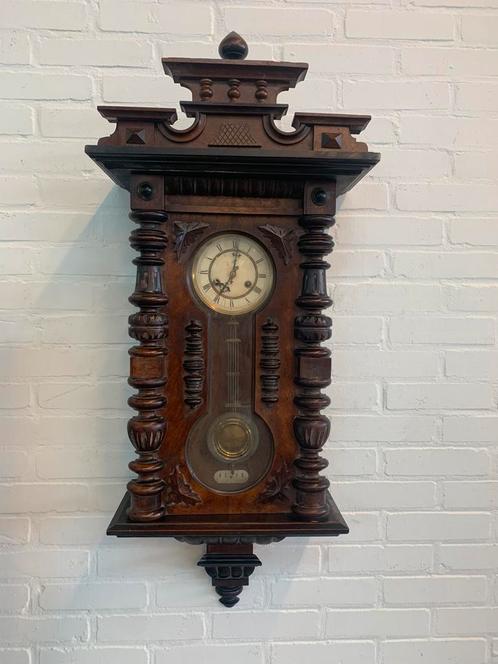 Klok mooie franse antieke biedermeier regulateur klok, Antiek en Kunst, Antiek | Klokken, Ophalen of Verzenden