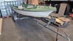 Vissersboot consoleboot met trailer, stoelen, Ophalen, Tot 10 pk, Zo goed als nieuw, 3 tot 6 meter