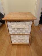 Te koop: stijlvol wit opbergkastje met mandjes, Huis en Inrichting, Kasten | Ladekasten, Ophalen, Minder dan 50 cm, Zo goed als nieuw