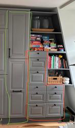 Ikea Faktum keukenkastjes met lades, Huis en Inrichting, Keuken | Keukenelementen, Ophalen, 25 tot 50 cm, Rood, Minder dan 100 cm
