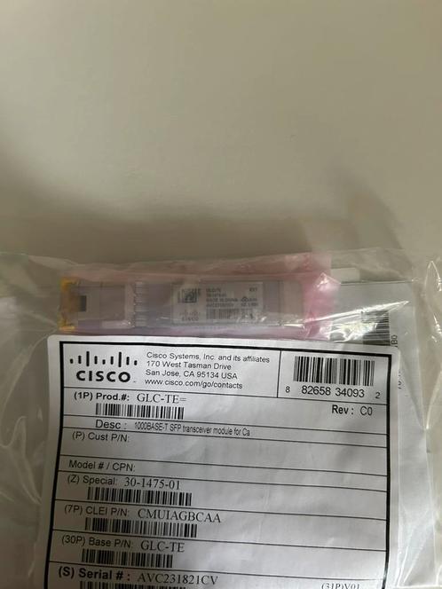 Cisco GLC-T Gigabit Ethernet nieuw, Computers en Software, Netwerkkaarten, Nieuw, Ophalen of Verzenden