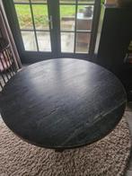 Ronde eettafel met metalen kruispoot - 140 cm, Huis en Inrichting, Rond, Zo goed als nieuw, Vijf personen of meer, Modern