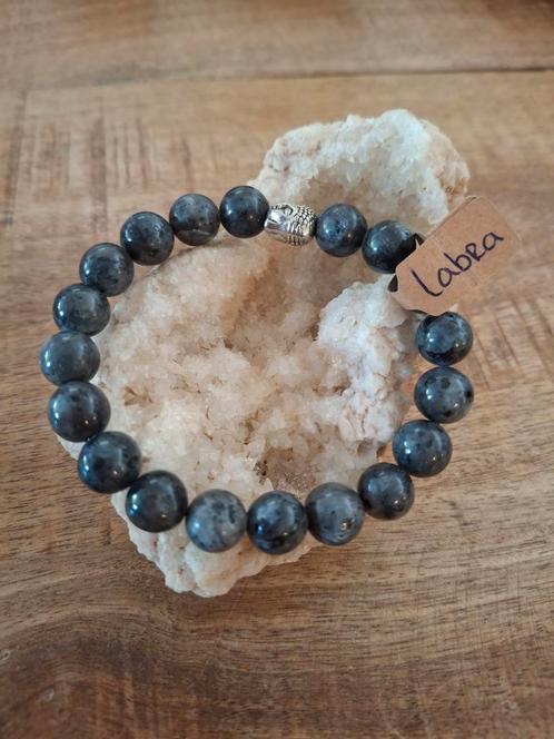 Natuurkralen armband met Labradoriet 10mm, Sieraden, Tassen en Uiterlijk, Armbanden, Nieuw, Overige materialen, Grijs, Met bedels of kralen
