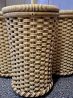 Vintage flessenmand flessendrager flessenhouder van riet, Ophalen of Verzenden, Huis en Inrichting