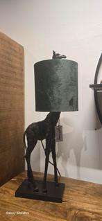 Tafellamp giraffe met groene kap, Hout, Ophalen of Verzenden, Zo goed als nieuw, Minder dan 50 cm