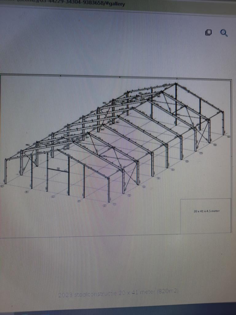 2023 Nieuwe Staalconstructie 20 x 41 meter (820 m2), Ophalen of Verzenden