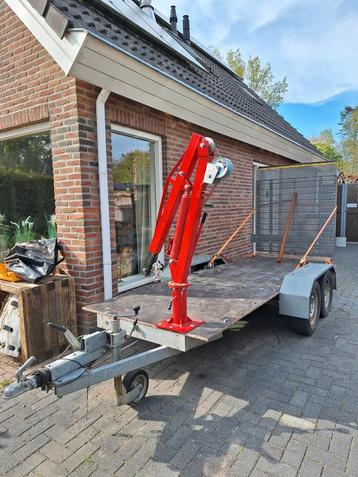 KOOPJE! Tandemasser Aanhanger met Kraan beschikbaar voor biedingen