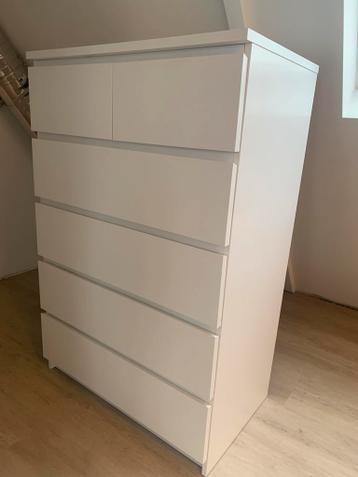 Ikea Malm ladekast 6 lades wit - afbeelding 2