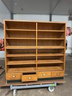 Antieke winkelkast, 2-delig, 200x200x57cm, hout, vintage loo, Antiek en Kunst, Antiek | Meubels | Kasten, Ophalen