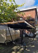 Zelfgemaakt eiken tafel, Tuin en Terras, Ophalen, Gebruikt, Rechthoekig, Hout