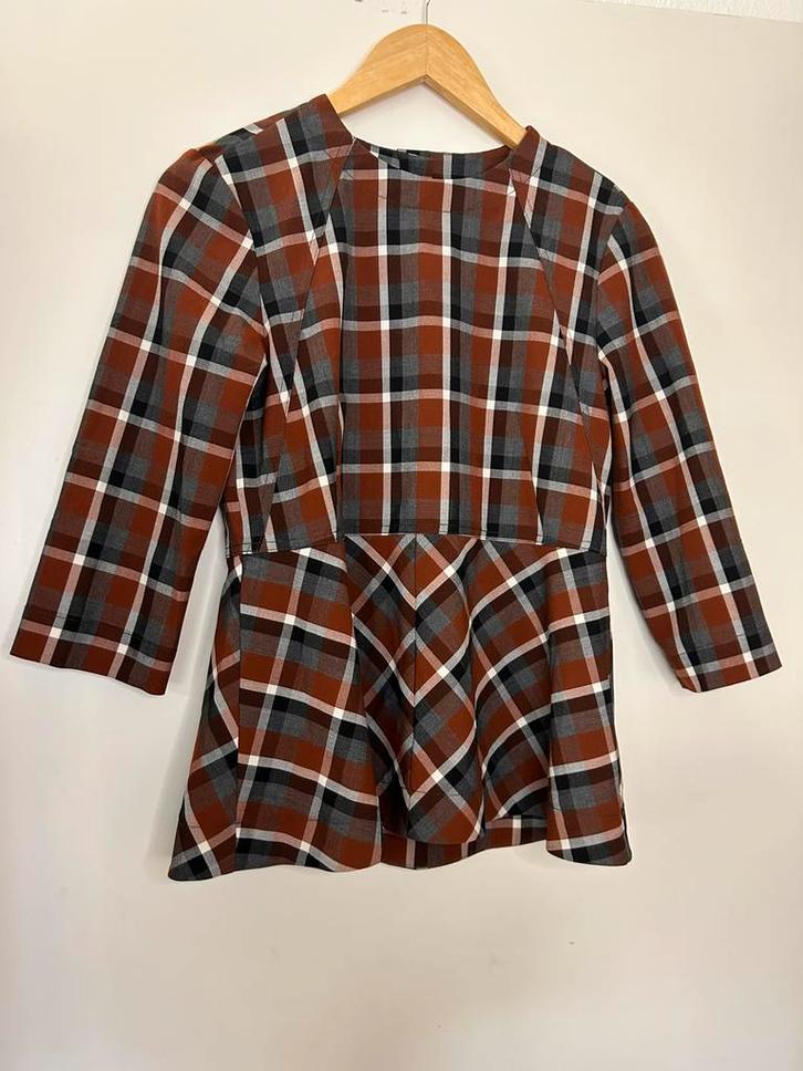 Dames blouse merk Vanilia maat 36 zgan, Kleding | Dames, Blouses en Tunieken, Zo goed als nieuw, Maat 36 (S), Bruin, Ophalen of Verzenden