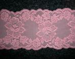Schitterend breed elastisch kant met bloemen / Lingerie, Ophalen of Verzenden, Roze, Kant, Nieuw