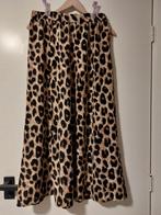 Panterrok met split - Maat S/M, Kleding | Dames, Rokken, Bruin, Ophalen of Verzenden, Maat 36 (S), Onder de knie