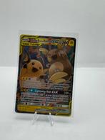 Raichu & Alolan Raichu GX #54 Pokemon Unified Minds, Ophalen of Verzenden, Zo goed als nieuw, Losse kaart