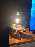 Lamp. Glazen vaas op boomstam, Ophalen of Verzenden, Zo goed als nieuw