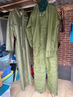 Twee groene overalls  valt als maat S/M, Ophalen of Verzenden, Gedragen