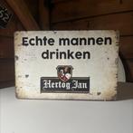 Echte mannen drinken hertog Jan - 30x20 cm, Ophalen of Verzenden, Nieuw, Reclamebord, Plaat of Schild, Hertog Jan