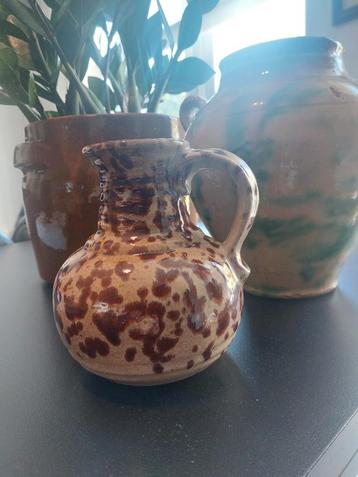 West Germany Vaas - Taupe/Chocolade - 14cm beschikbaar voor biedingen