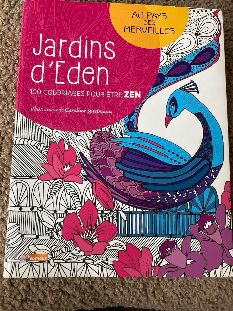 Jardins d'Eden Kleurboek, Boeken, Ophalen of Verzenden, Zo goed als nieuw, Tekenen en Schilderen, Geschikt voor kinderen