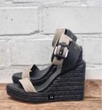 Castaner - Leren espadrille sleehakken maat 39 - Nieuw €195, Zwart, Nieuw, X, Castaner