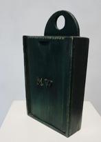 Antiek beschilderd houten schooltasje, Antiek en Kunst, Ophalen of Verzenden