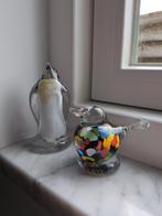 Unieke dieren vogel of pinquin van willinger glas, Huis en Inrichting, Ophalen of Verzenden, Overige kleuren, Glas, Minder dan 50 cm