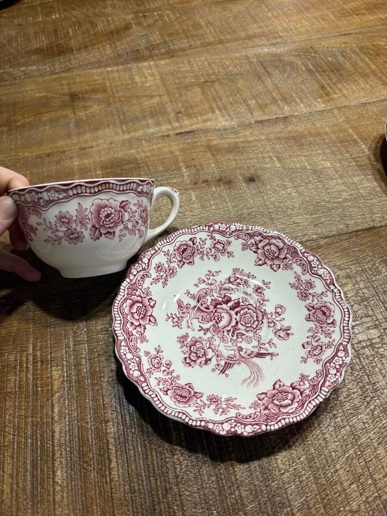 Vintage Bristol Crown Ducal Theekop en Schotel, Antiek en Kunst, Ophalen of Verzenden