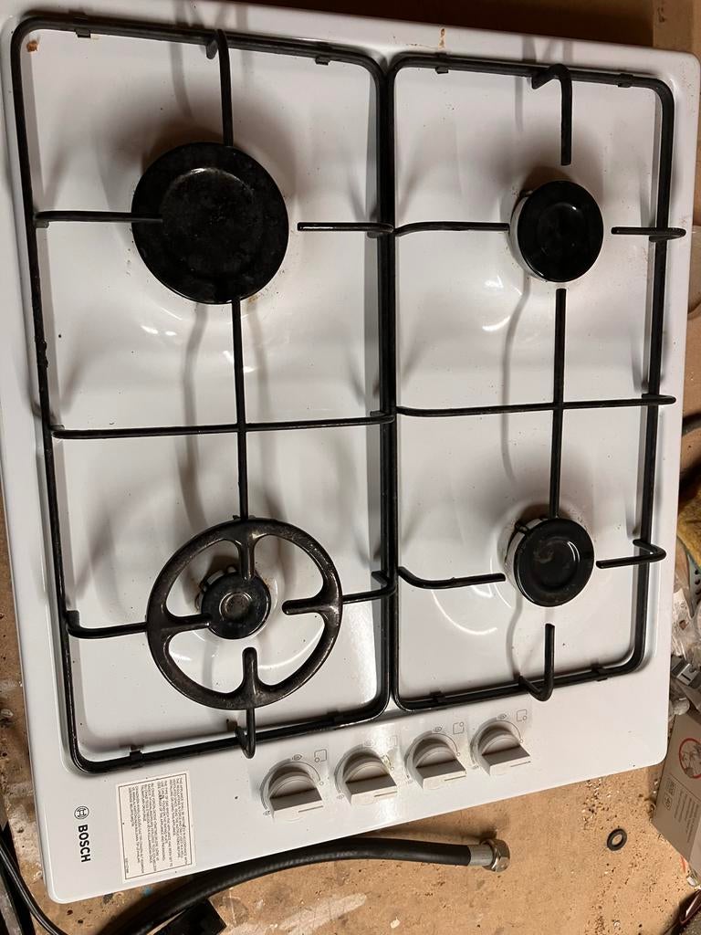 Bosch gaskookplaat - 51,5 x 58,5 cm, Ophalen, Gebruikt, 4 kookzones, Inbouw