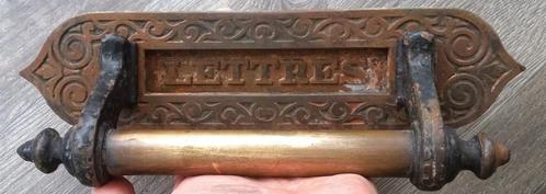 1900-1925 Deurgreep Voordeur Handvat Brievenbus Brief Gleuf, Antiek en Kunst, Curiosa en Brocante, Ophalen of Verzenden