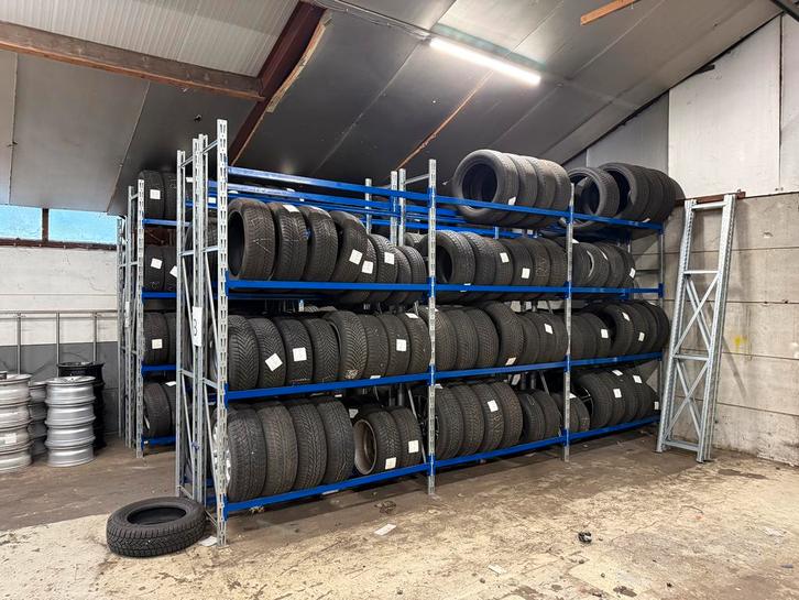 5,5 meter gebruikte Bandenstelling, Zakelijke goederen, Kantoor en Winkelinrichting | Magazijn, Stelling en Opslag, Ophalen